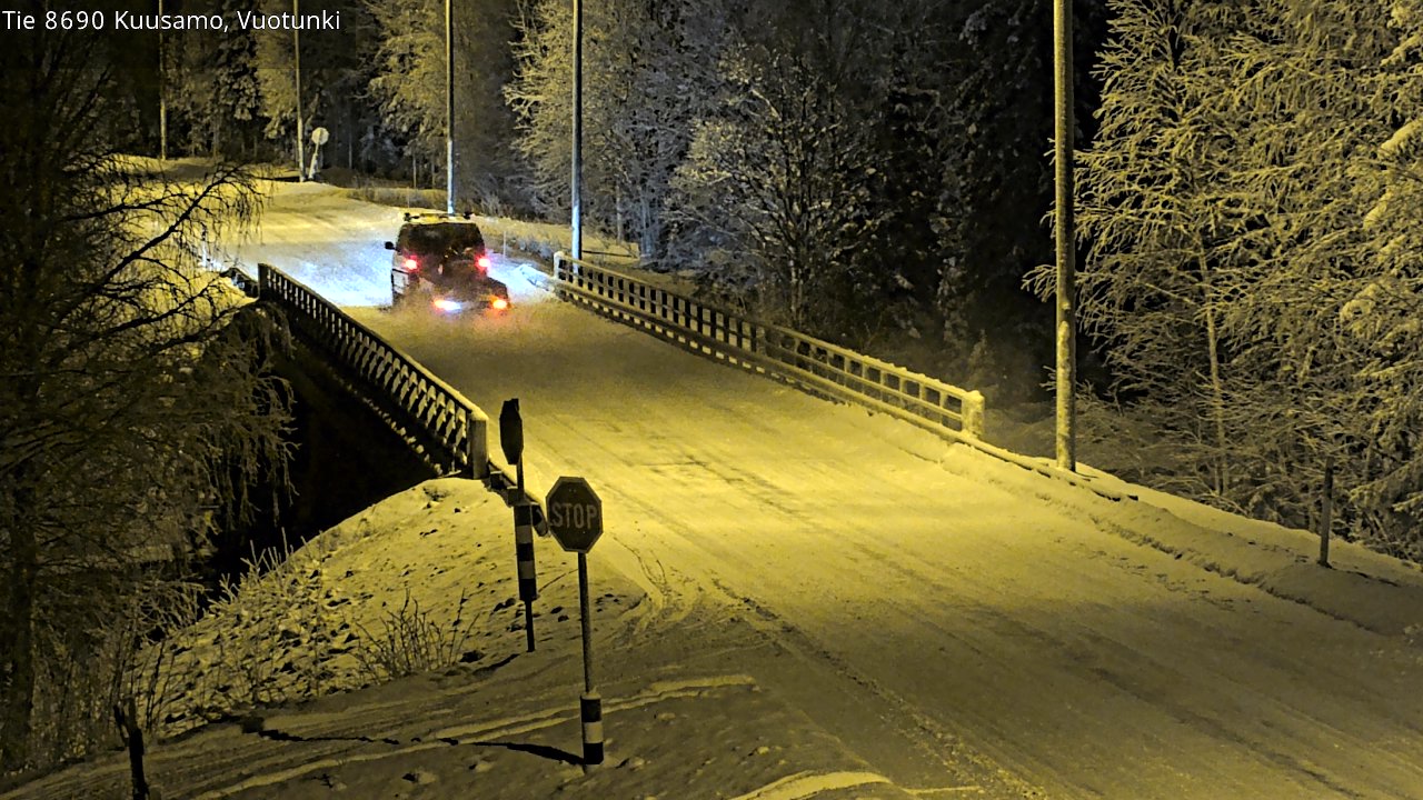 Weather Camera Image Väg 8690 Kuusamo, Vuotunki, Kuusamo, Pohjois-Pohjanmaa