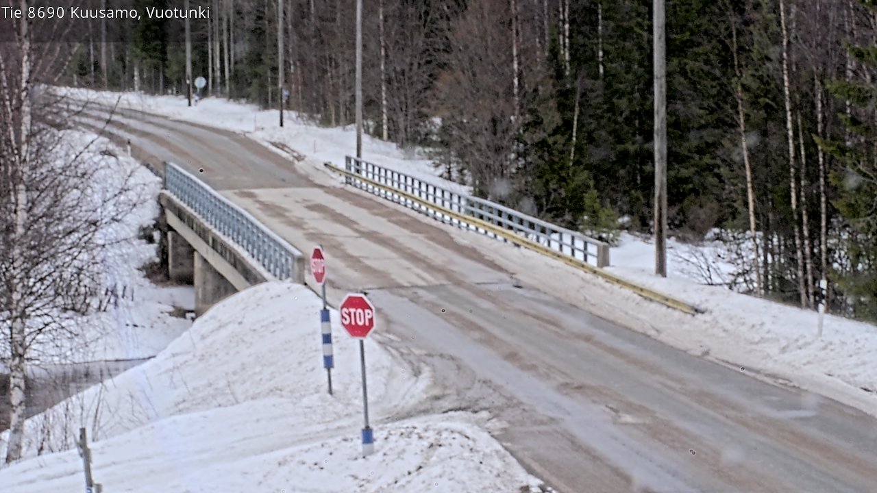 Weather Camera Image Road 8690 Kuusamo, Vuotunki, Kuusamo, Pohjois-Pohjanmaa