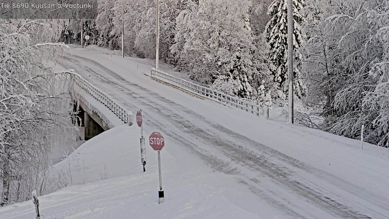 Weather Camera Image Väg 8690 Kuusamo, Vuotunki, Kuusamo, Pohjois-Pohjanmaa