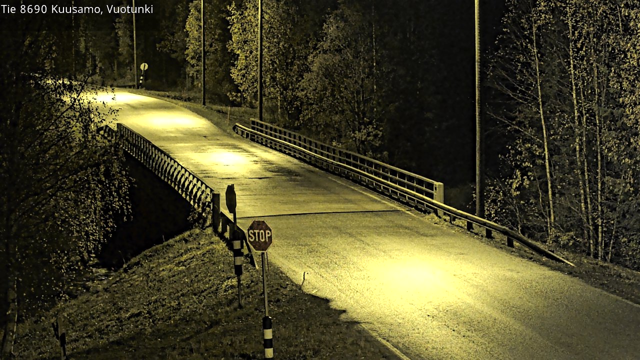 Weather Camera Image Väg 8690 Kuusamo, Vuotunki, Kuusamo, Pohjois-Pohjanmaa