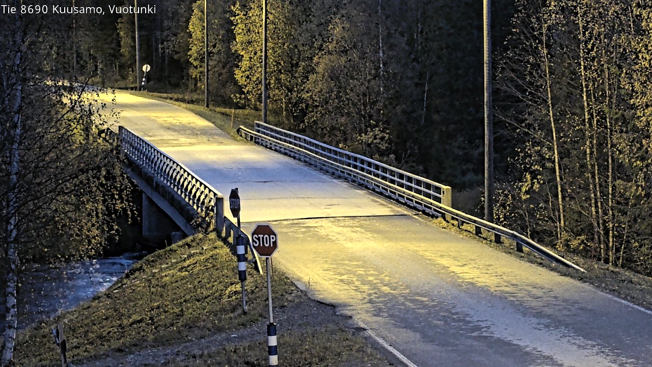 Weather Camera Image Väg 8690 Kuusamo, Vuotunki, Kuusamo, Pohjois-Pohjanmaa