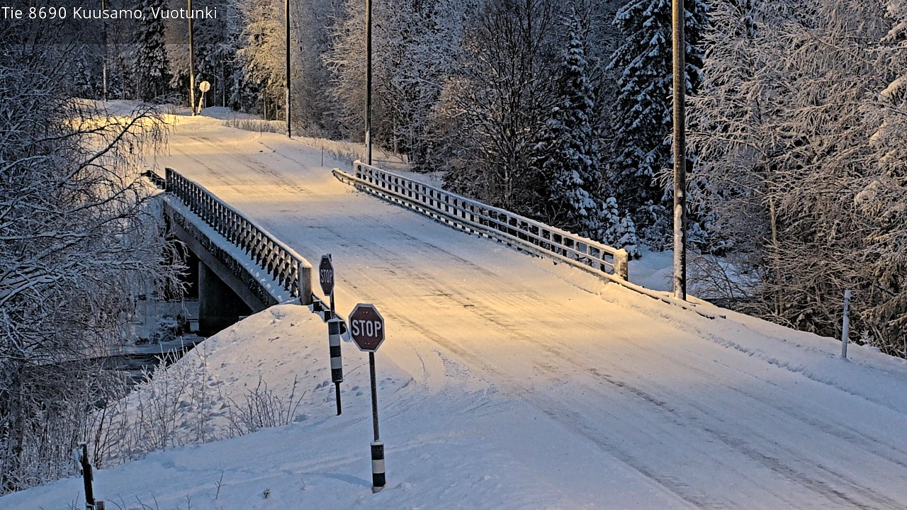 Weather Camera Image Väg 8690 Kuusamo, Vuotunki, Kuusamo, Pohjois-Pohjanmaa