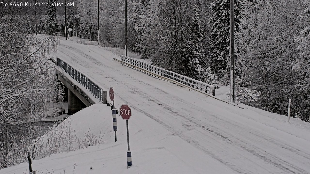 Weather Camera Image Väg 8690 Kuusamo, Vuotunki, Kuusamo, Pohjois-Pohjanmaa