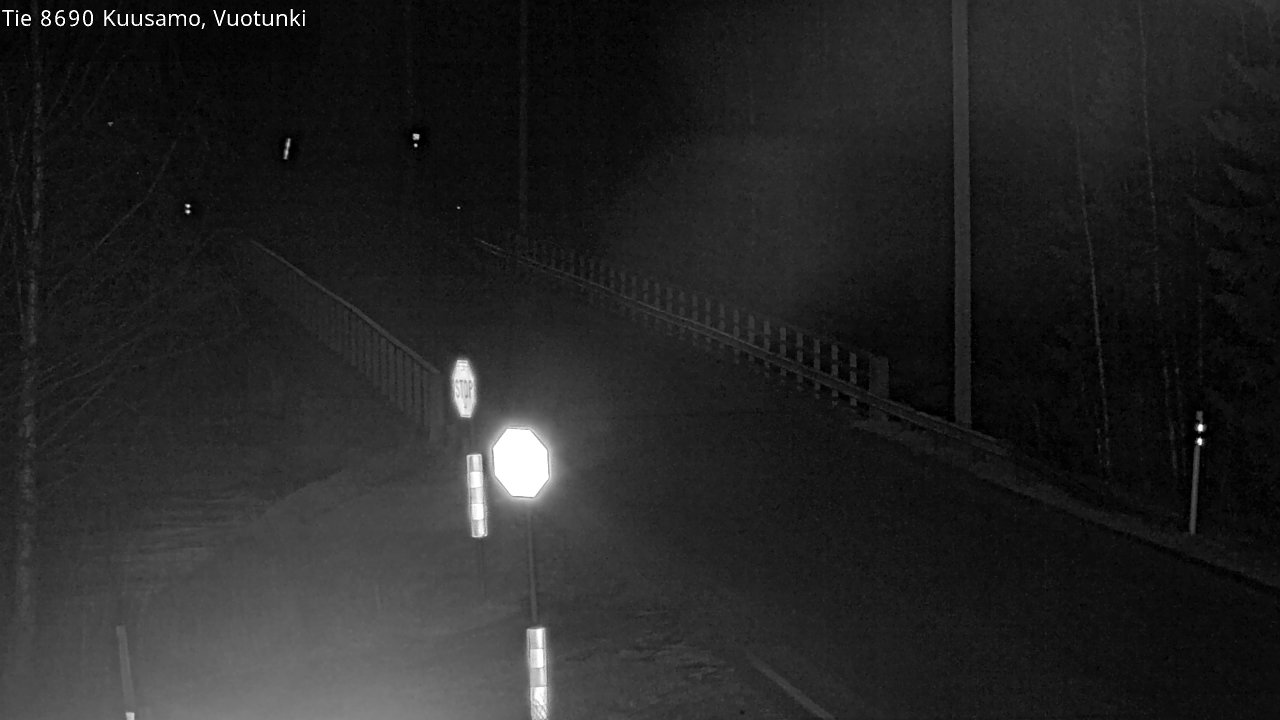 Weather Camera Image Väg 8690 Kuusamo, Vuotunki, Kuusamo, Pohjois-Pohjanmaa
