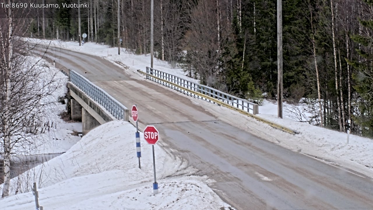 Weather Camera Image Road 8690 Kuusamo, Vuotunki, Kuusamo, Pohjois-Pohjanmaa