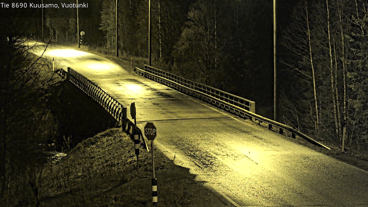 Weather Camera Image Road 8690 Kuusamo, Vuotunki, Kuusamo, Pohjois-Pohjanmaa