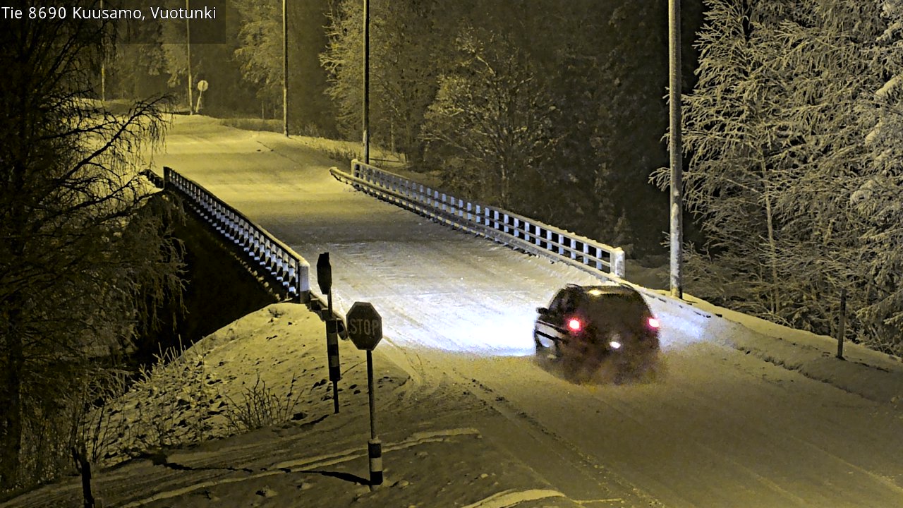 Weather Camera Image Väg 8690 Kuusamo, Vuotunki, Kuusamo, Pohjois-Pohjanmaa