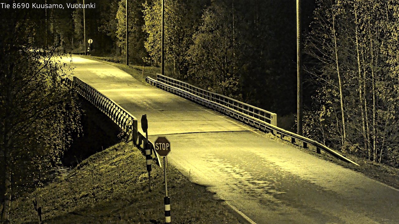Weather Camera Image Väg 8690 Kuusamo, Vuotunki, Kuusamo, Pohjois-Pohjanmaa