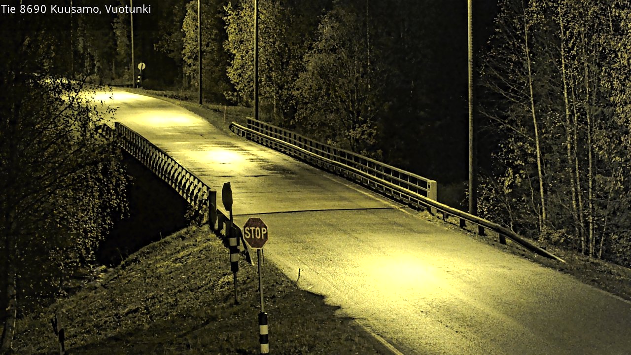 Weather Camera Image Väg 8690 Kuusamo, Vuotunki, Kuusamo, Pohjois-Pohjanmaa