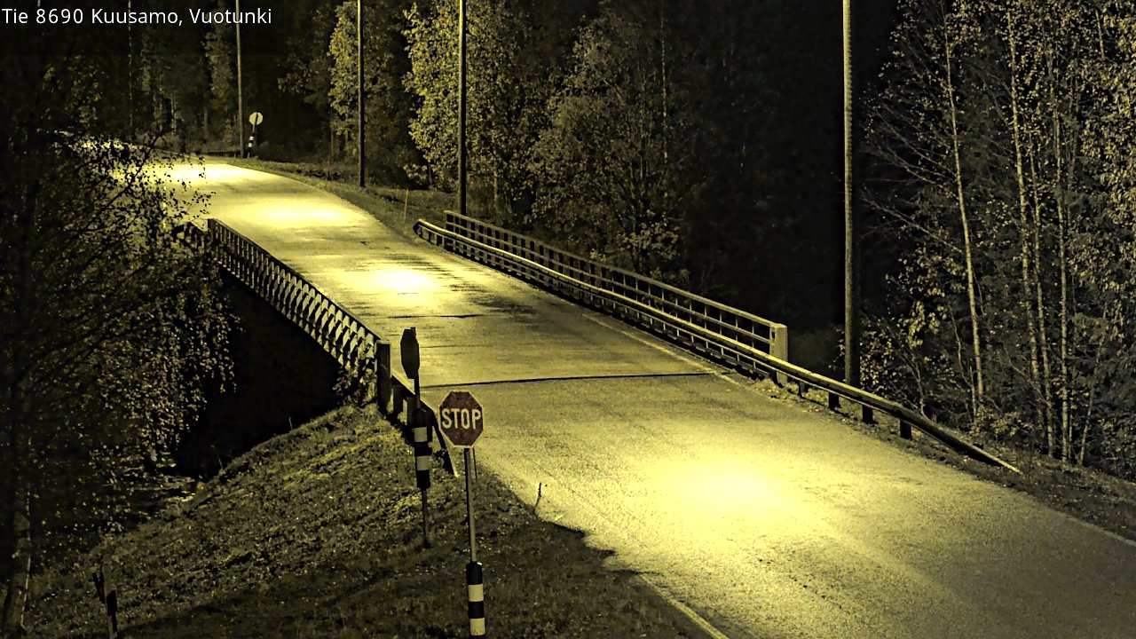 Weather Camera Image Väg 8690 Kuusamo, Vuotunki, Kuusamo, Pohjois-Pohjanmaa