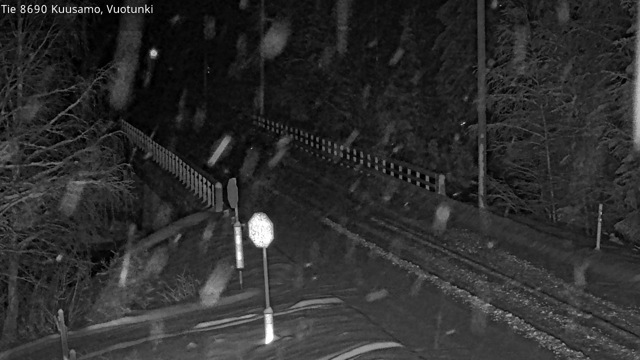 Weather Camera Image Väg 8690 Kuusamo, Vuotunki, Kuusamo, Pohjois-Pohjanmaa