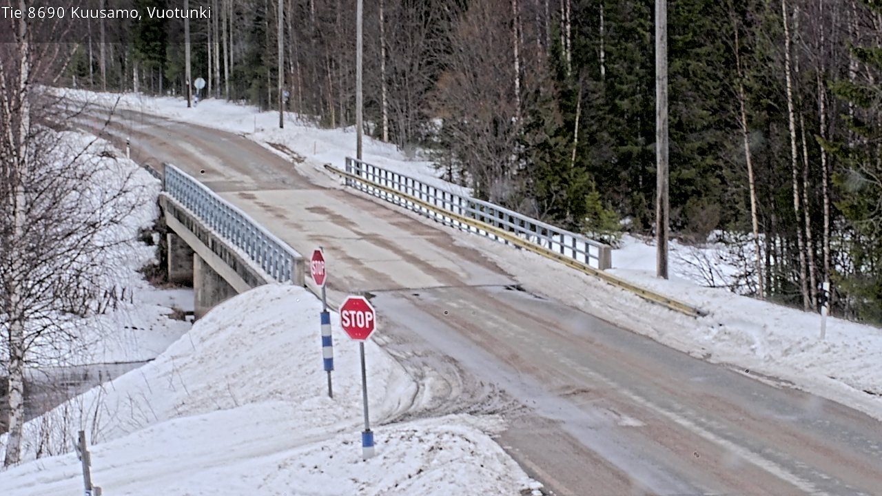 Weather Camera Image Road 8690 Kuusamo, Vuotunki, Kuusamo, Pohjois-Pohjanmaa
