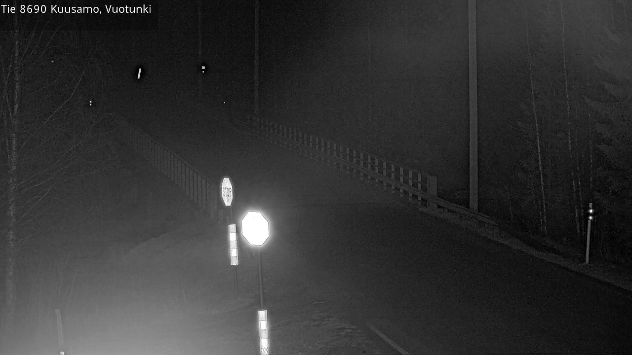 Weather Camera Image Väg 8690 Kuusamo, Vuotunki, Kuusamo, Pohjois-Pohjanmaa
