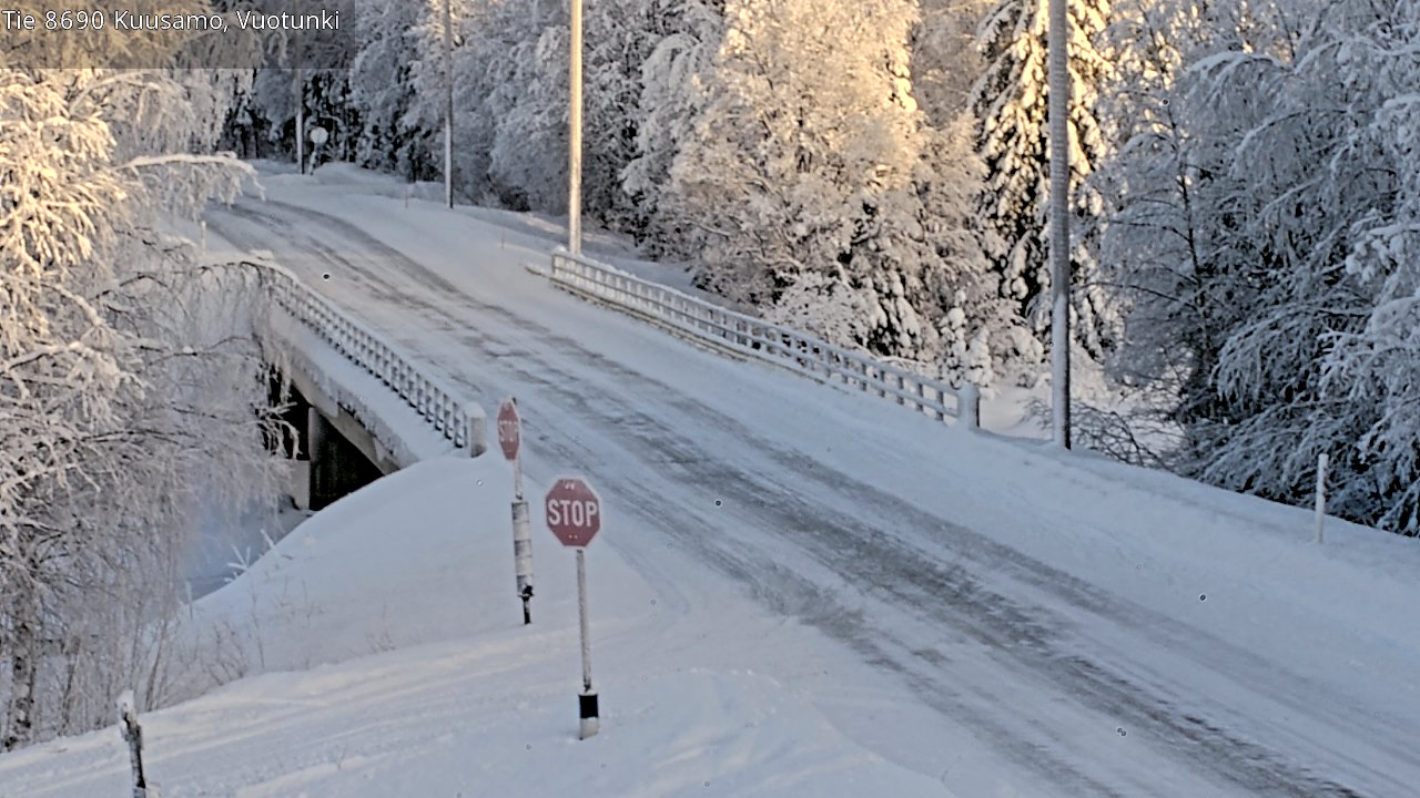 Weather Camera Image Väg 8690 Kuusamo, Vuotunki, Kuusamo, Pohjois-Pohjanmaa