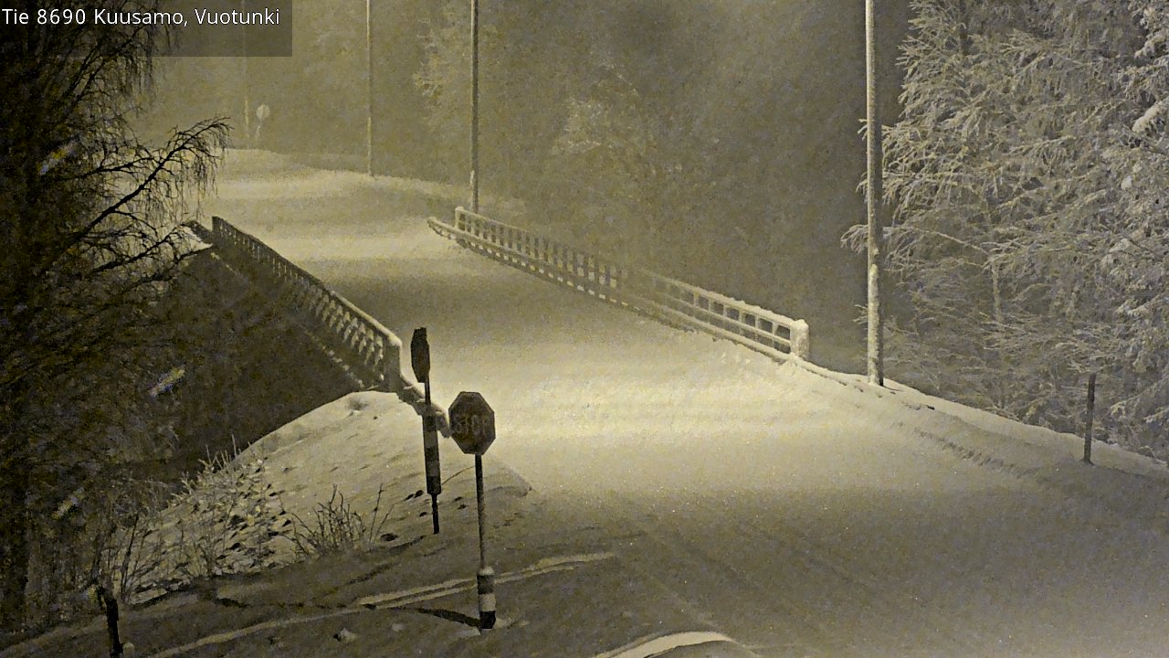 Weather Camera Image Väg 8690 Kuusamo, Vuotunki, Kuusamo, Pohjois-Pohjanmaa