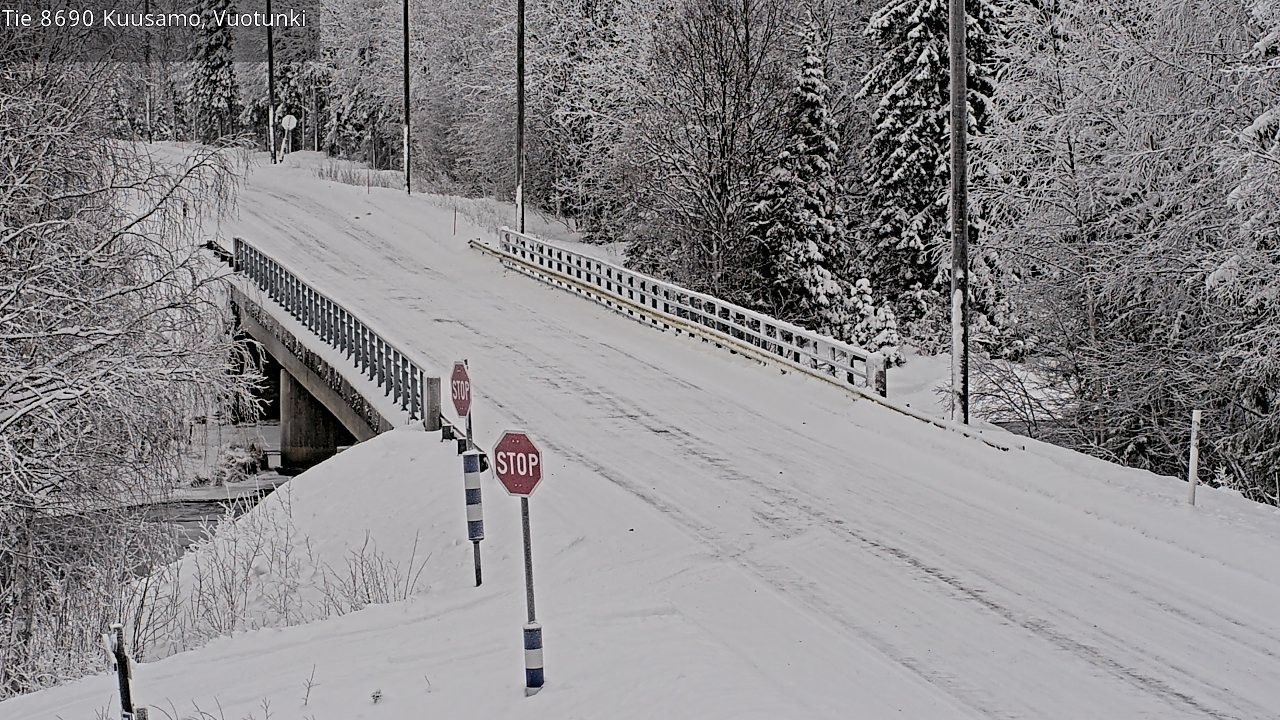 Weather Camera Image Väg 8690 Kuusamo, Vuotunki, Kuusamo, Pohjois-Pohjanmaa