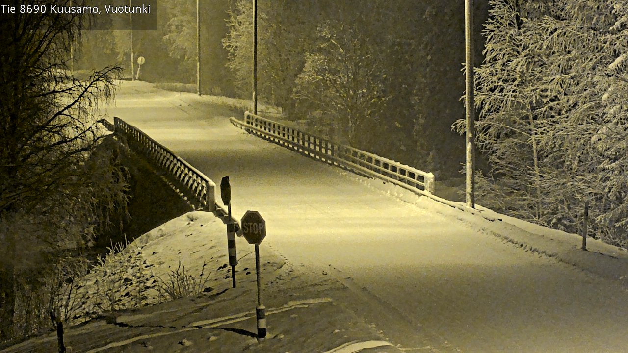 Weather Camera Image Väg 8690 Kuusamo, Vuotunki, Kuusamo, Pohjois-Pohjanmaa