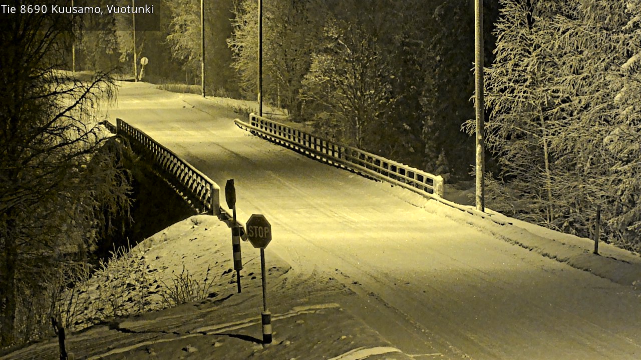 Weather Camera Image Väg 8690 Kuusamo, Vuotunki, Kuusamo, Pohjois-Pohjanmaa