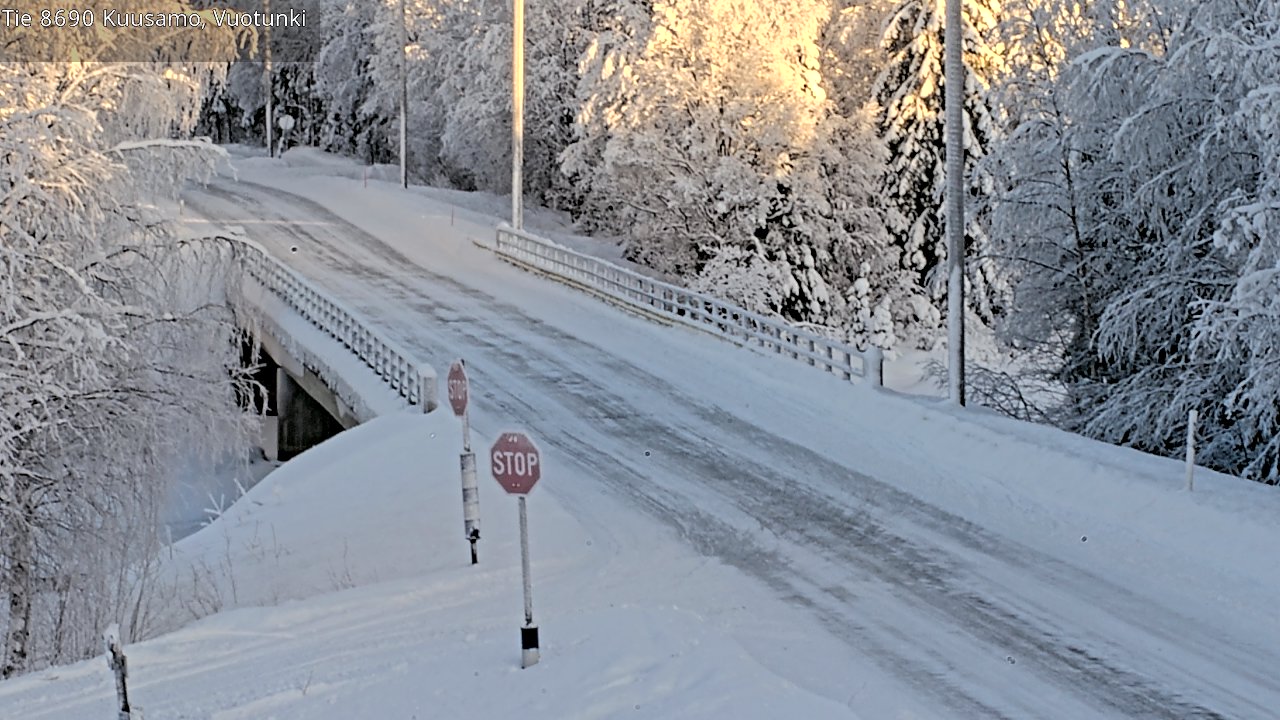 Weather Camera Image Väg 8690 Kuusamo, Vuotunki, Kuusamo, Pohjois-Pohjanmaa