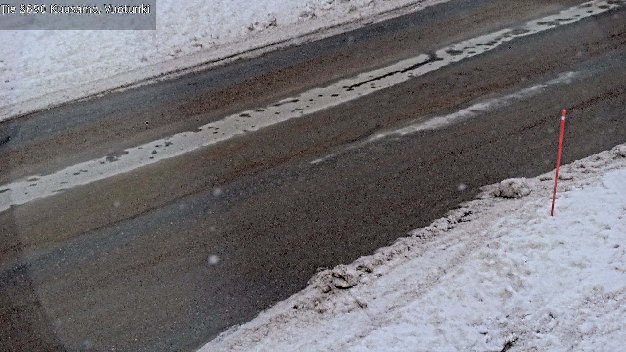 Weather Camera Image Road 8690 Kuusamo, Vuotunki, Kuusamo, Pohjois-Pohjanmaa