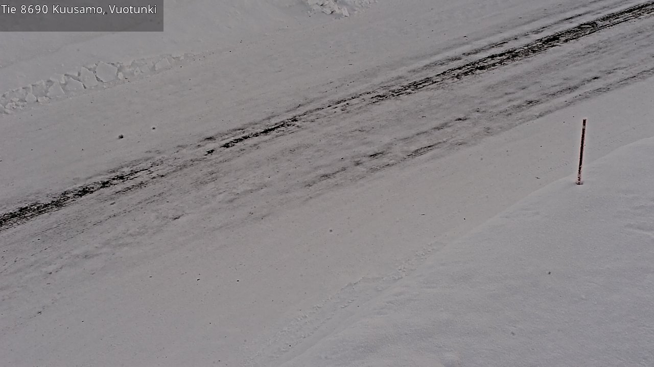 Weather Camera Image Road 8690 Kuusamo, Vuotunki, Kuusamo, Pohjois-Pohjanmaa