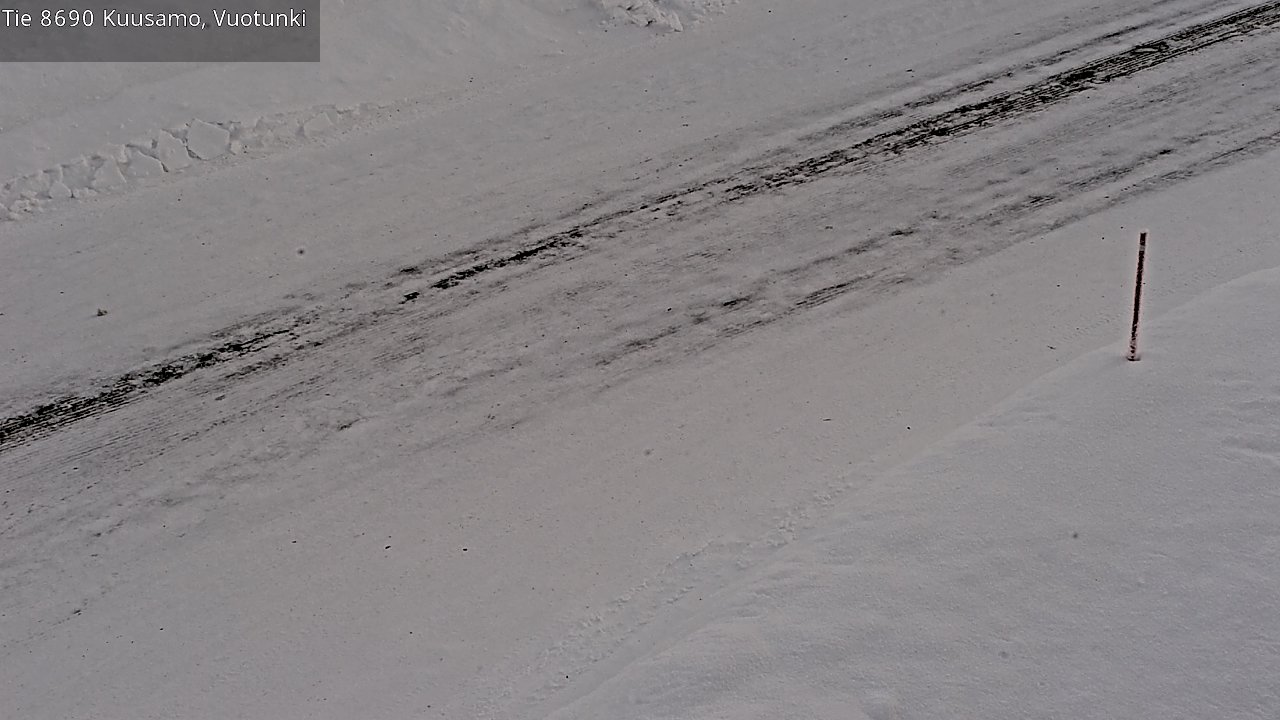 Weather Camera Image Road 8690 Kuusamo, Vuotunki, Kuusamo, Pohjois-Pohjanmaa