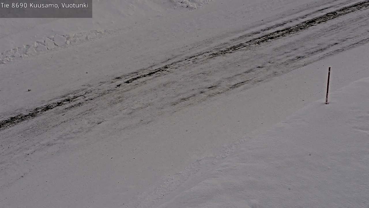 Weather Camera Image Road 8690 Kuusamo, Vuotunki, Kuusamo, Pohjois-Pohjanmaa