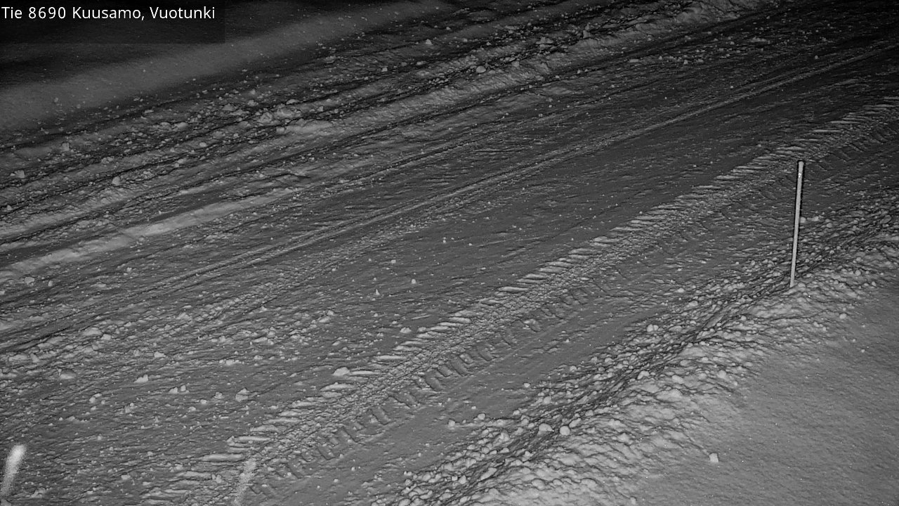 Weather Camera Image Road 8690 Kuusamo, Vuotunki, Kuusamo, Pohjois-Pohjanmaa