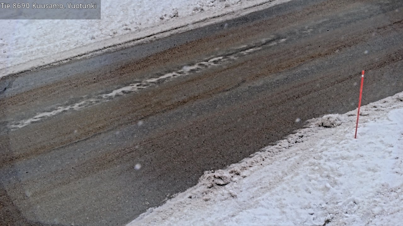 Weather Camera Image Road 8690 Kuusamo, Vuotunki, Kuusamo, Pohjois-Pohjanmaa