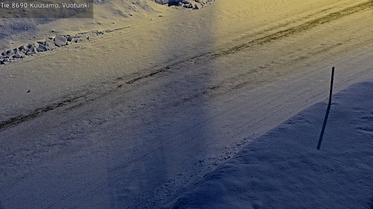 Weather Camera Image Road 8690 Kuusamo, Vuotunki, Kuusamo, Pohjois-Pohjanmaa