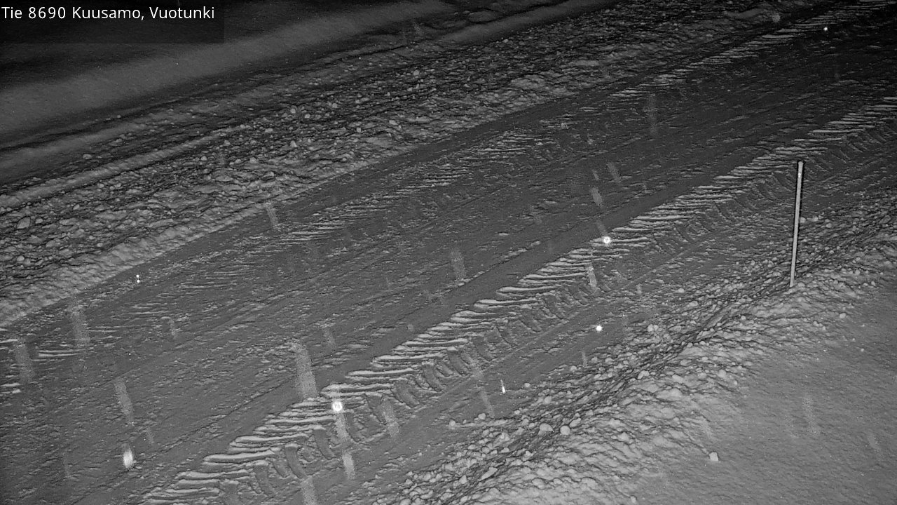 Weather Camera Image Road 8690 Kuusamo, Vuotunki, Kuusamo, Pohjois-Pohjanmaa