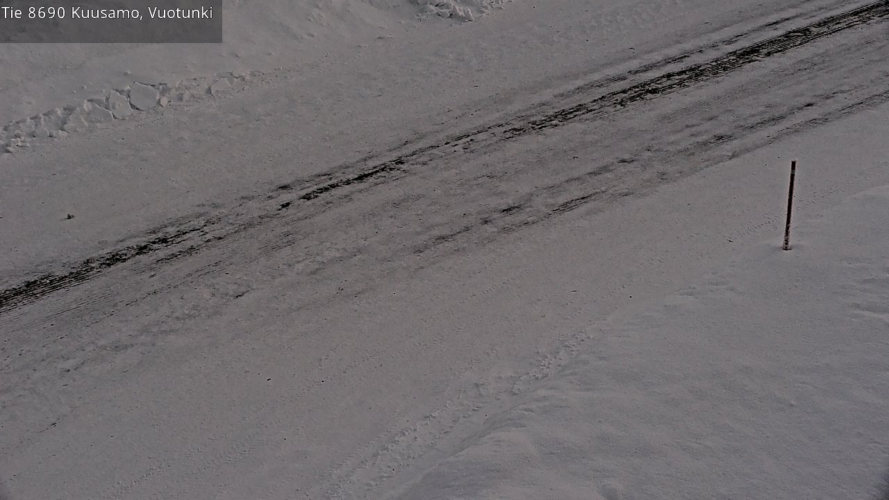 Weather Camera Image Road 8690 Kuusamo, Vuotunki, Kuusamo, Pohjois-Pohjanmaa