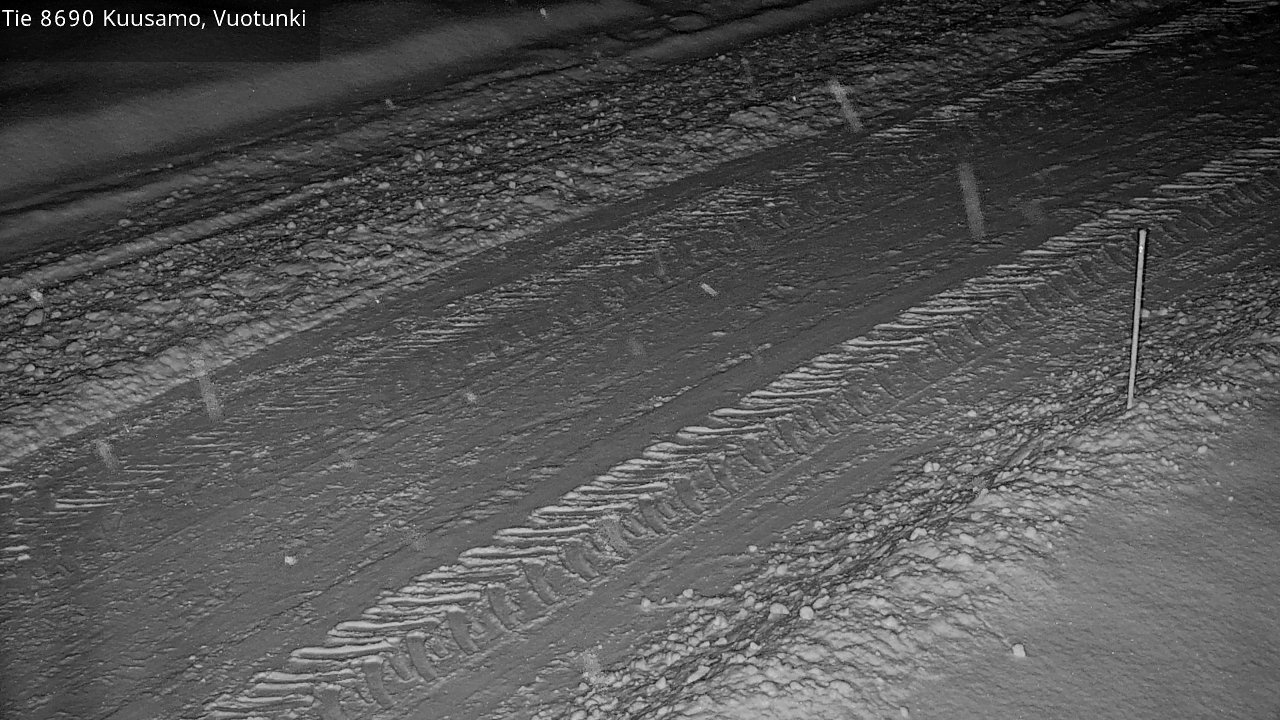 Weather Camera Image Väg 8690 Kuusamo, Vuotunki, Kuusamo, Pohjois-Pohjanmaa