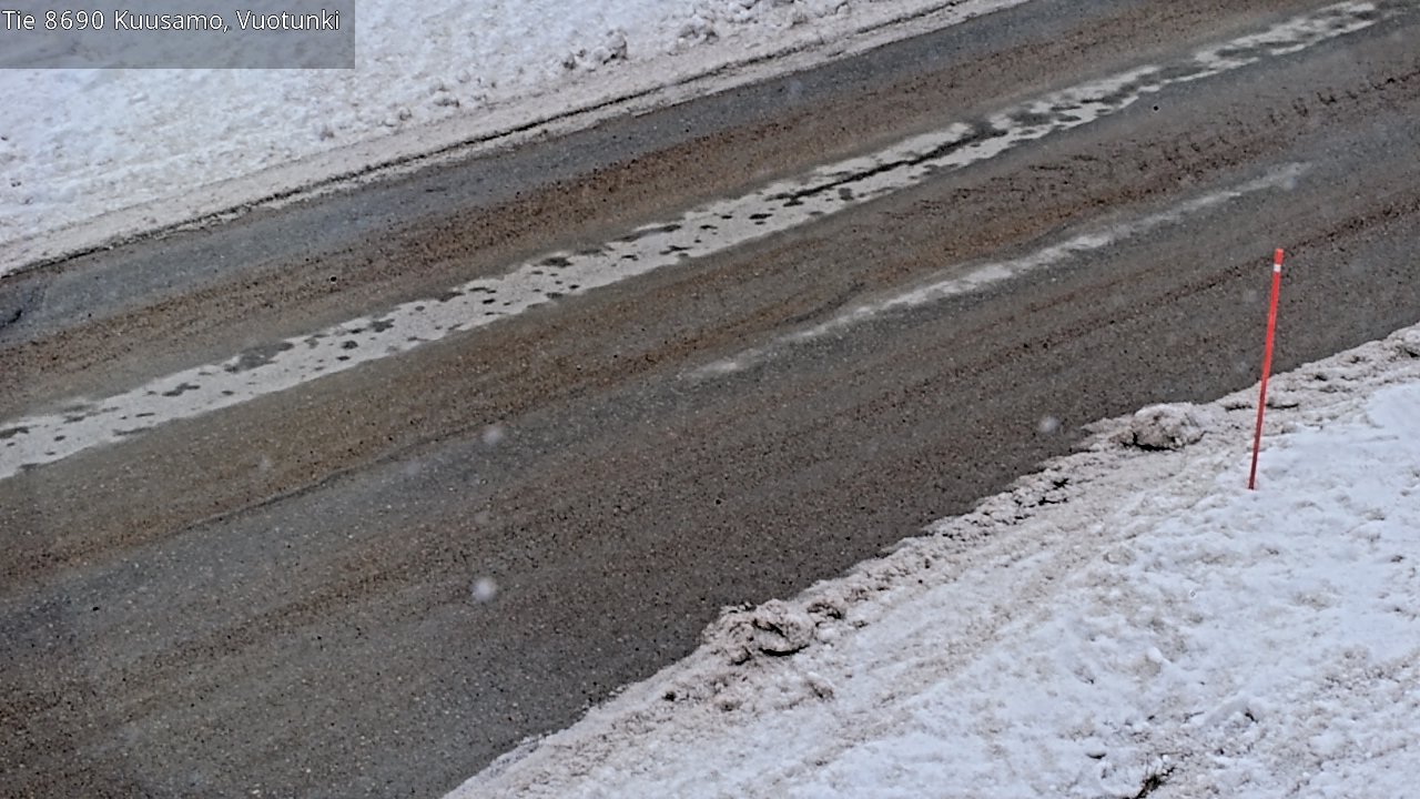 Weather Camera Image Road 8690 Kuusamo, Vuotunki, Kuusamo, Pohjois-Pohjanmaa