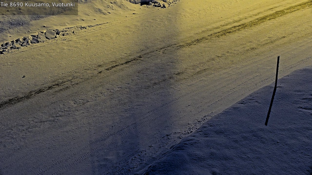 Weather Camera Image Road 8690 Kuusamo, Vuotunki, Kuusamo, Pohjois-Pohjanmaa