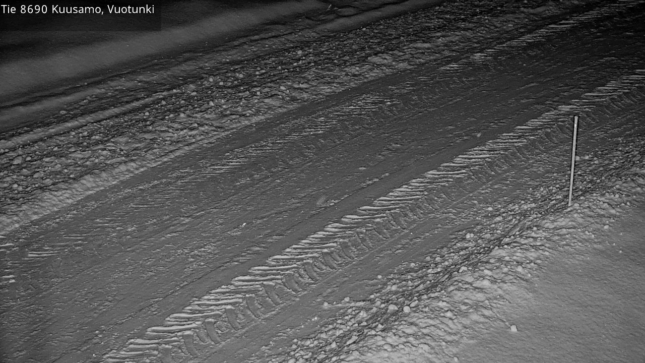 Weather Camera Image Road 8690 Kuusamo, Vuotunki, Kuusamo, Pohjois-Pohjanmaa