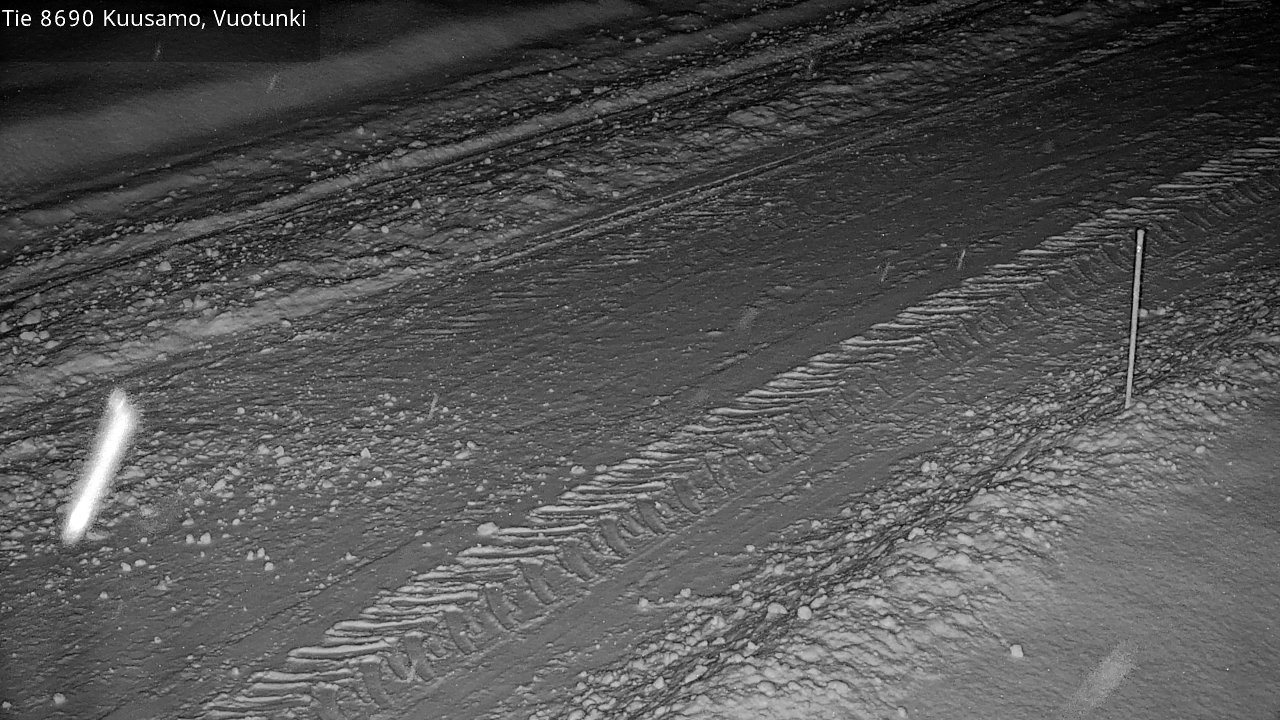 Weather Camera Image Road 8690 Kuusamo, Vuotunki, Kuusamo, Pohjois-Pohjanmaa