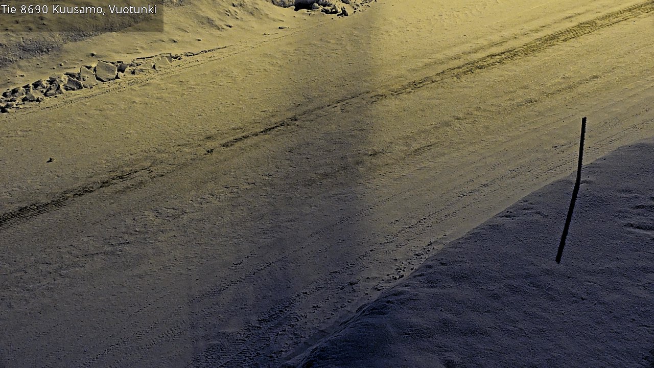 Weather Camera Image Road 8690 Kuusamo, Vuotunki, Kuusamo, Pohjois-Pohjanmaa