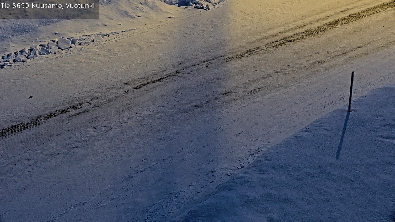 Weather Camera Image Road 8690 Kuusamo, Vuotunki, Kuusamo, Pohjois-Pohjanmaa