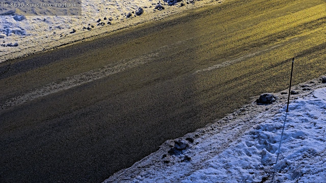 Weather Camera Image Road 8690 Kuusamo, Vuotunki, Kuusamo, Pohjois-Pohjanmaa