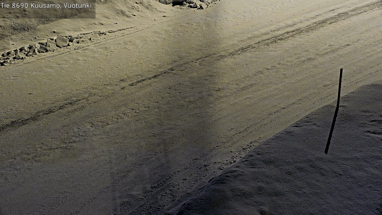Weather Camera Image Road 8690 Kuusamo, Vuotunki, Kuusamo, Pohjois-Pohjanmaa