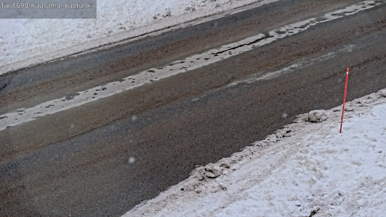 Weather Camera Image Road 8690 Kuusamo, Vuotunki, Kuusamo, Pohjois-Pohjanmaa
