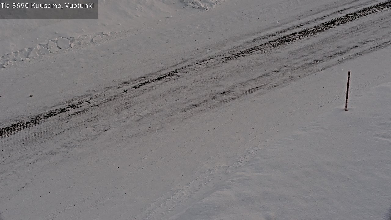 Weather Camera Image Road 8690 Kuusamo, Vuotunki, Kuusamo, Pohjois-Pohjanmaa