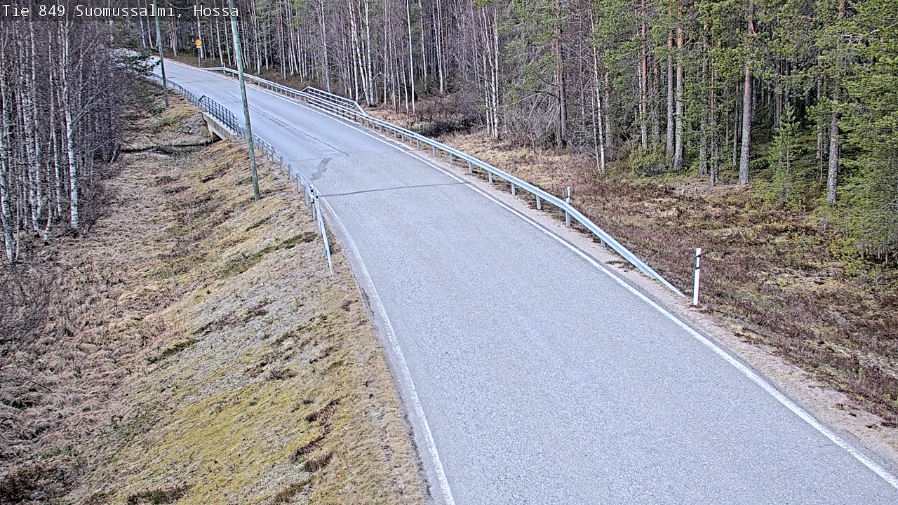 Weather Camera Image Väg 843 Suomussalmi, Hossa, Suomussalmi, Kainuu