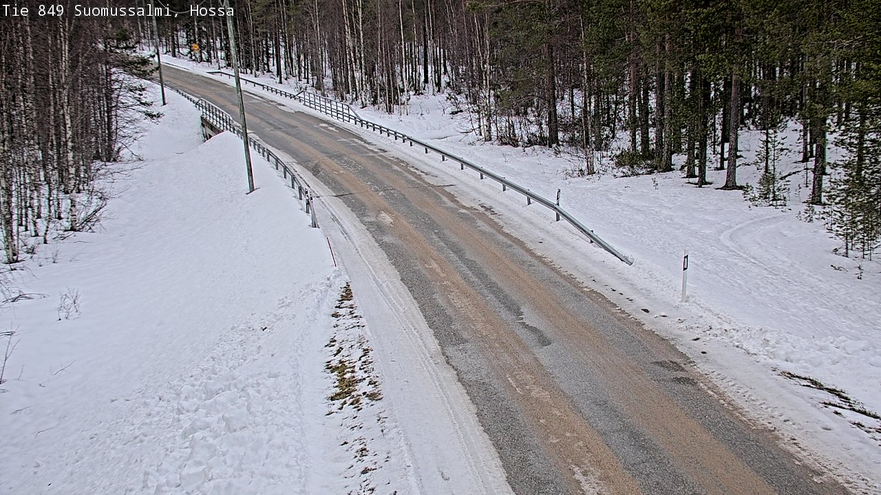 Weather Camera Image Väg 843 Suomussalmi, Hossa, Suomussalmi, Kainuu