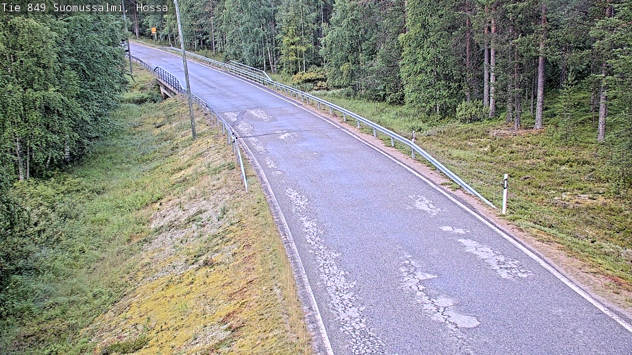Weather Camera Image Väg 843 Suomussalmi, Hossa, Suomussalmi, Kainuu