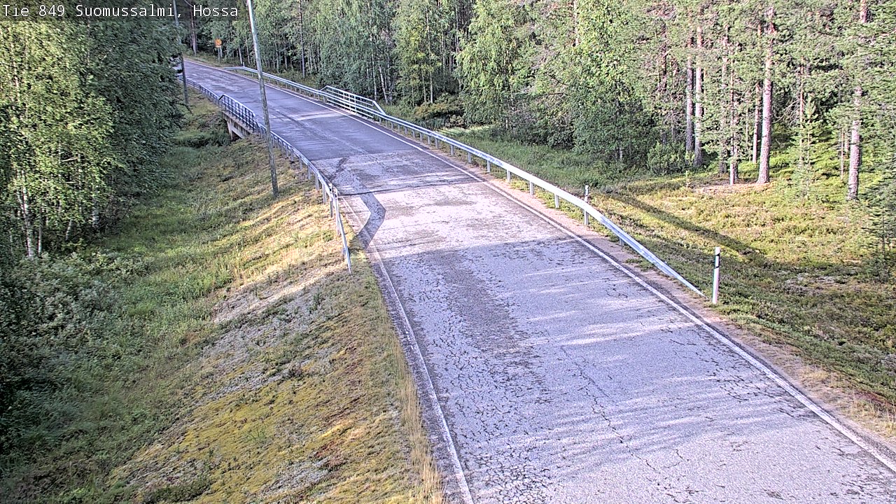 Weather Camera Image Väg 843 Suomussalmi, Hossa, Suomussalmi, Kainuu