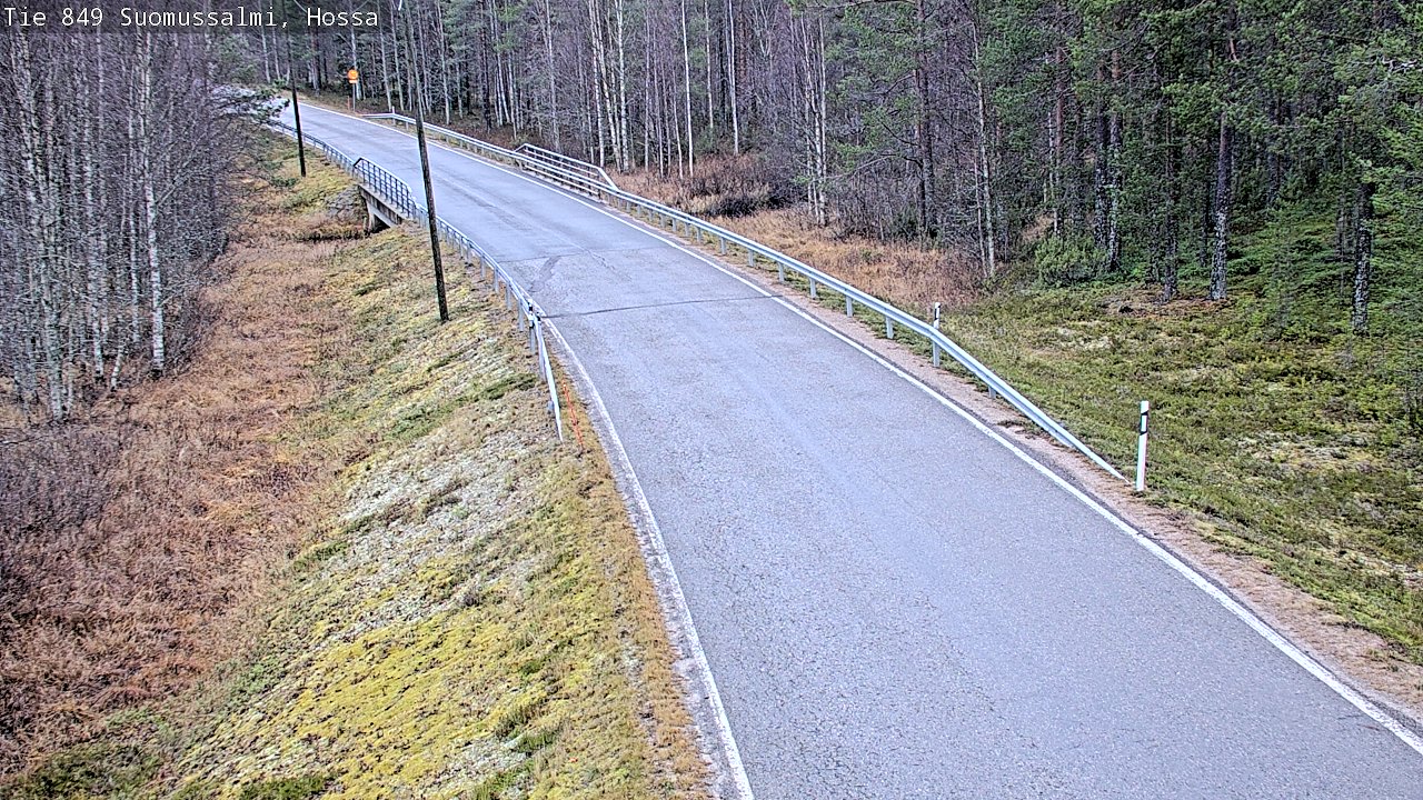 Weather Camera Image Väg 843 Suomussalmi, Hossa, Suomussalmi, Kainuu
