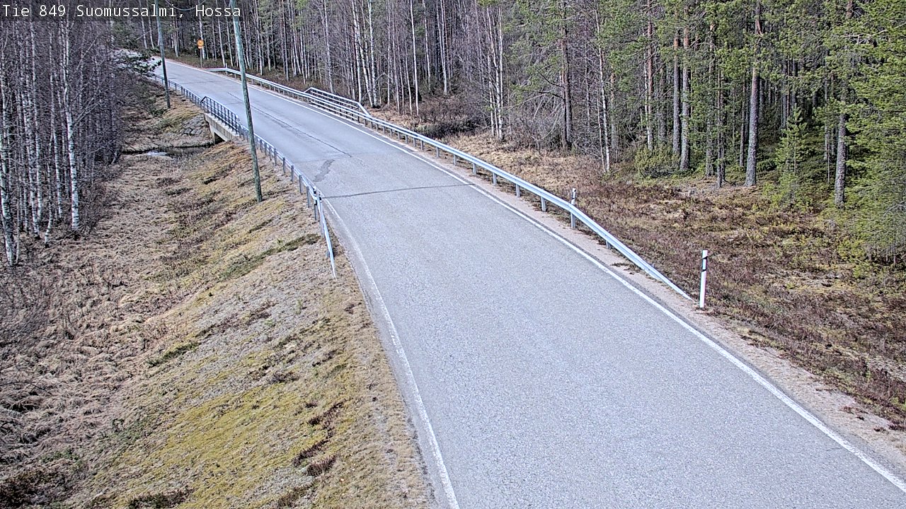 Weather Camera Image Väg 843 Suomussalmi, Hossa, Suomussalmi, Kainuu