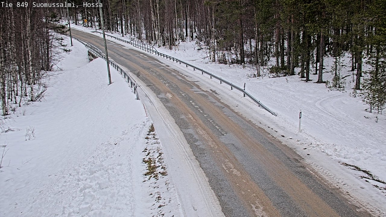 Weather Camera Image Väg 843 Suomussalmi, Hossa, Suomussalmi, Kainuu
